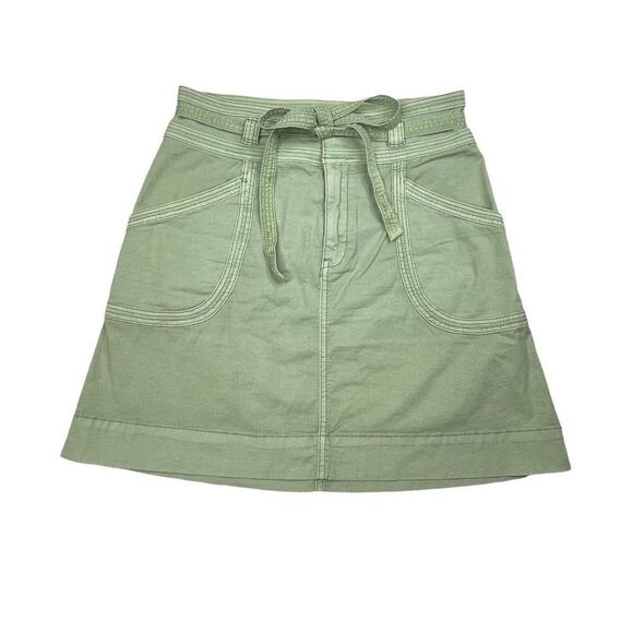 Anthropologie Pilcro And The Letterpress Utility A-line  Green Skirt - Picture 2 of 10